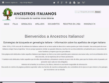 Tablet Screenshot of ancestrositalianos.com